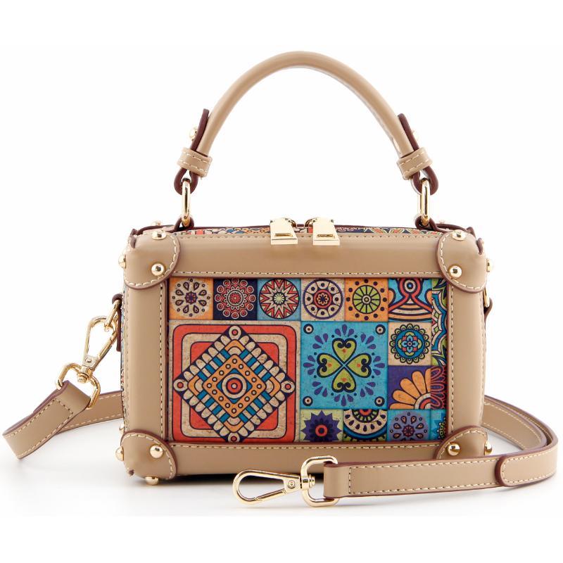 Quadratus Structured Cork Crossbody Bag